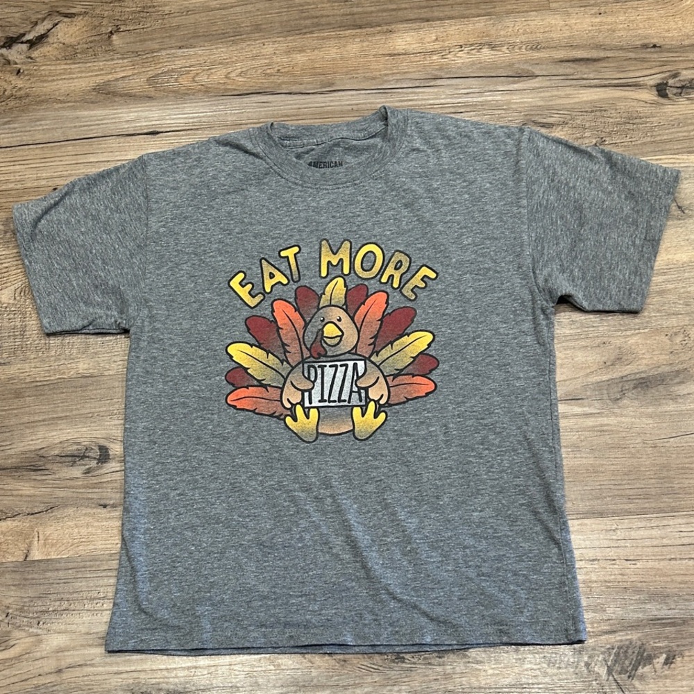 Heathered-Gray Kids Turkey Graphic T-Shirt